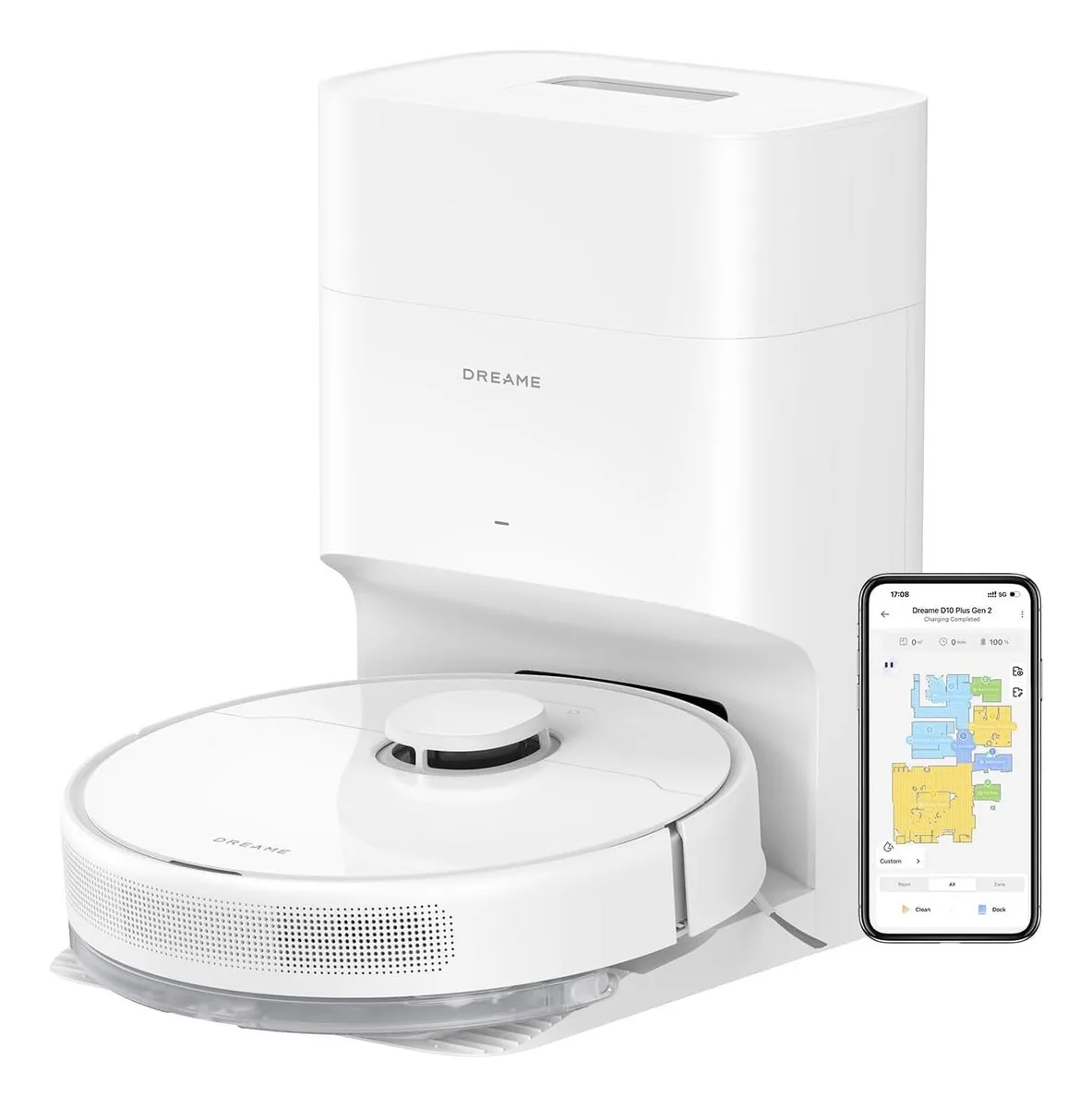 Dreame D10 Plus Gen 2 Robô Aspirador E Mopa Com Base 127v   