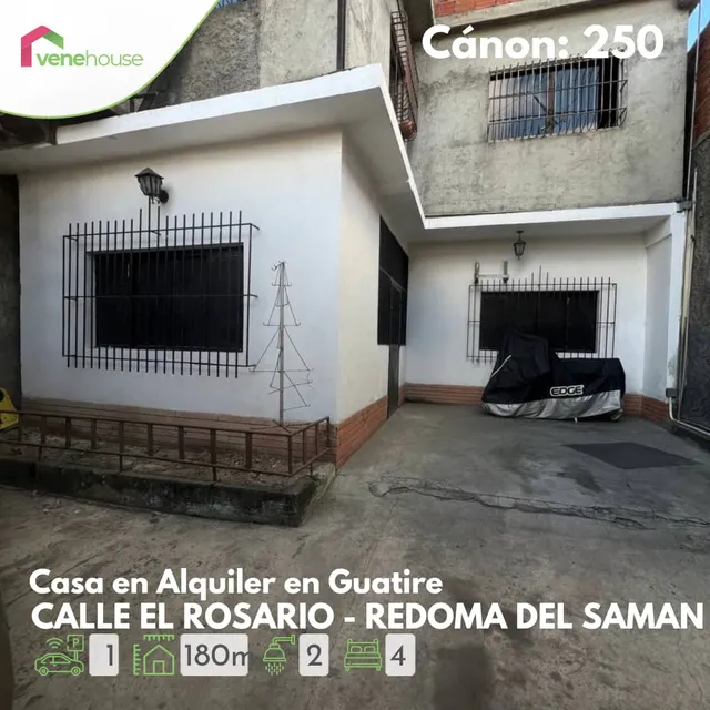 Casa En Alquiler En El Centro De Guatire, Calle El Rosario