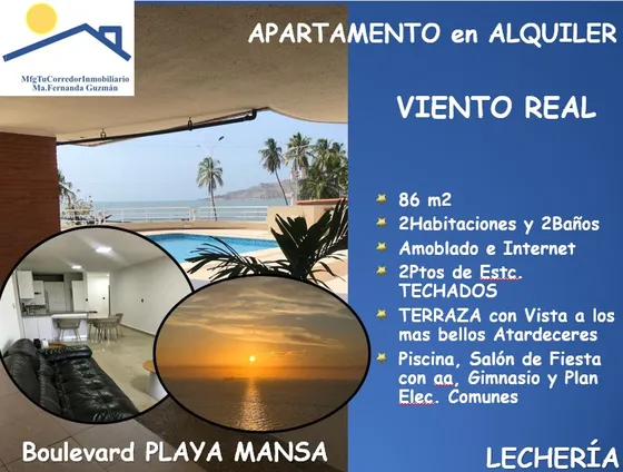 Alquiler Bello Y Acogedor Apartamento  En El Boulevard De Playa Mansa Y Los Mas Bellos Atardeceres De La Aldea!!!