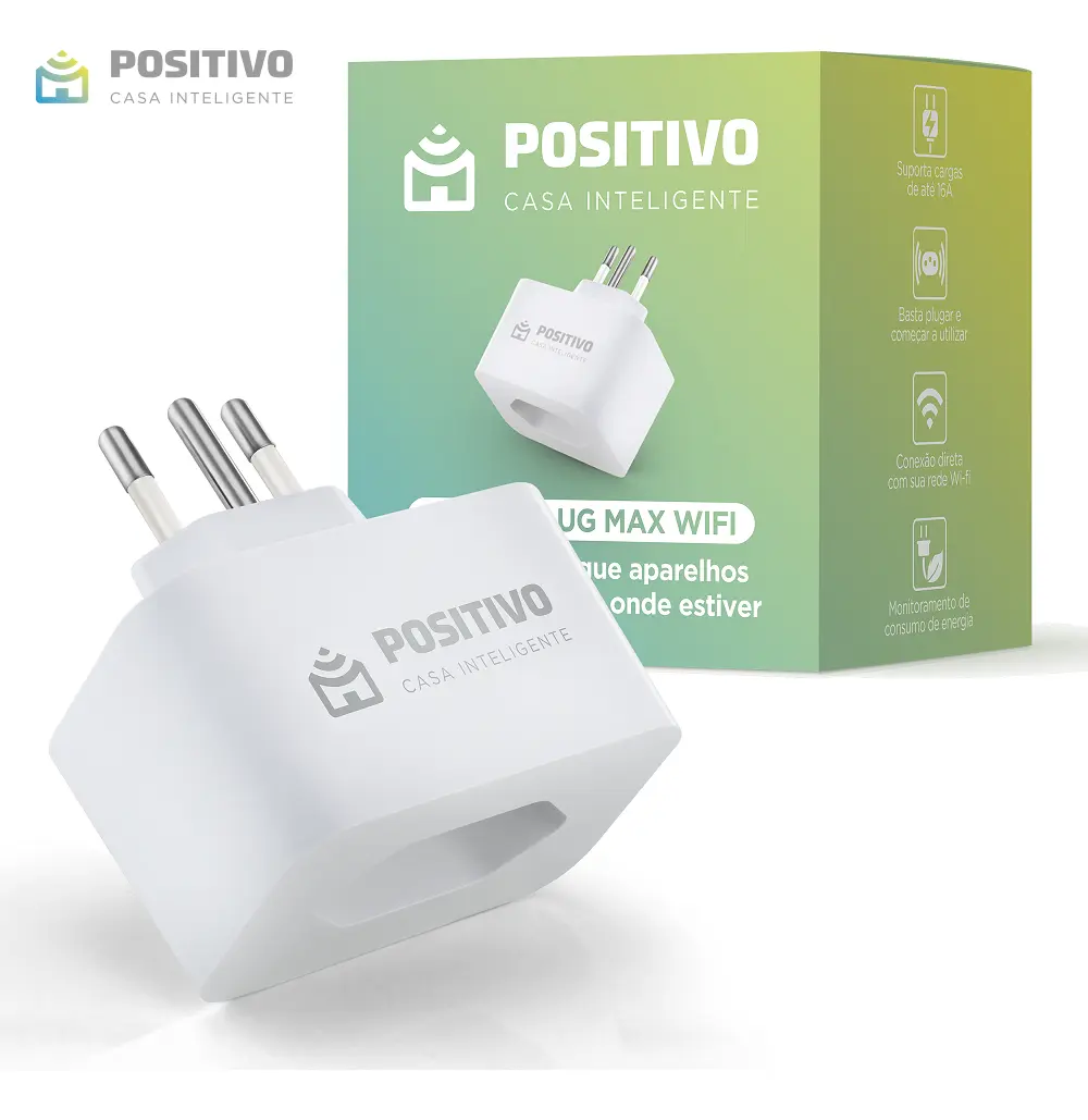 tomada inteligente wi-fi 2026 Positivo Smart Plug iniciantes nacional