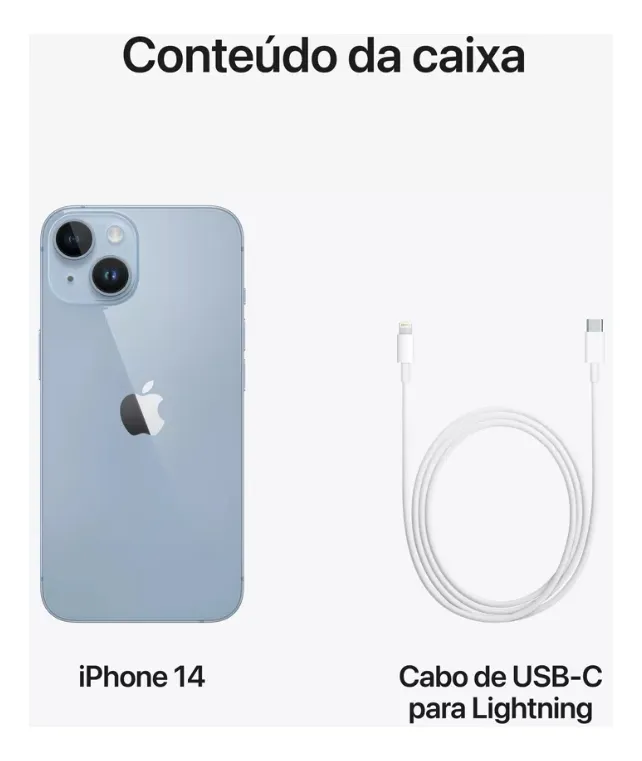 Imagem adicional 8 do item Apple iPhone 14 A2882 Nano + eSIM 128GB 4GB RAM de 6.1" 12+12MP 12MP - Azul