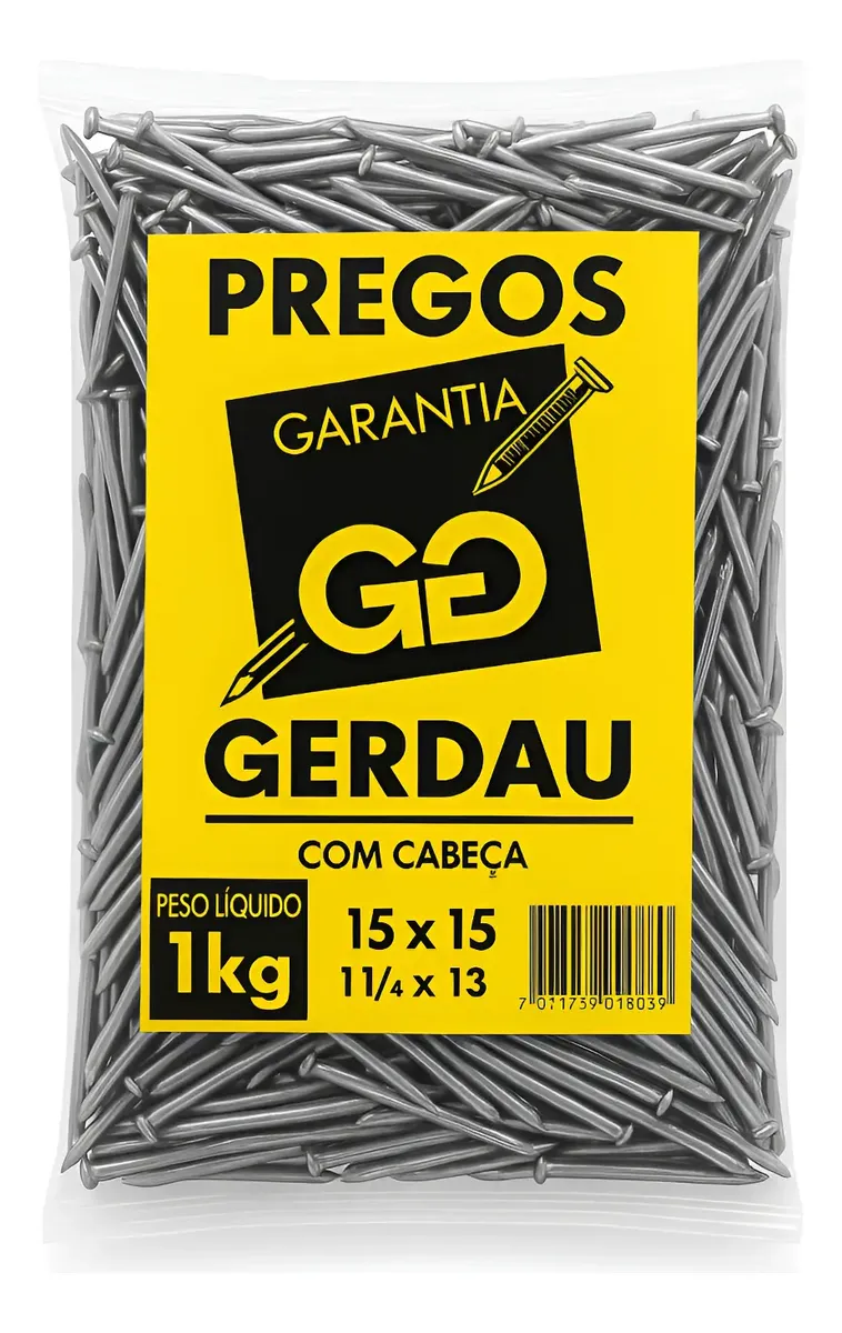 Prego 1KG 15x15 - Ferragens na Ferragens Camboatá RJ
