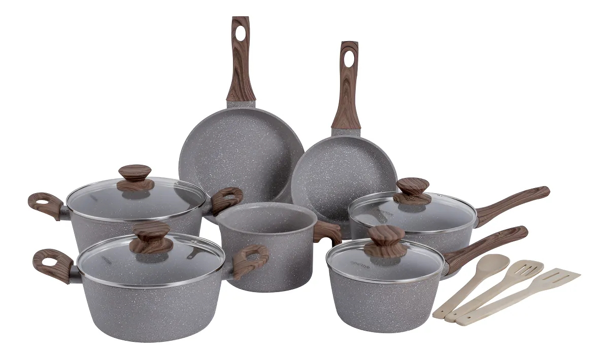 Conjunto de Panelas Indução Style Cook 10 Peças Grafito - Mimo Style