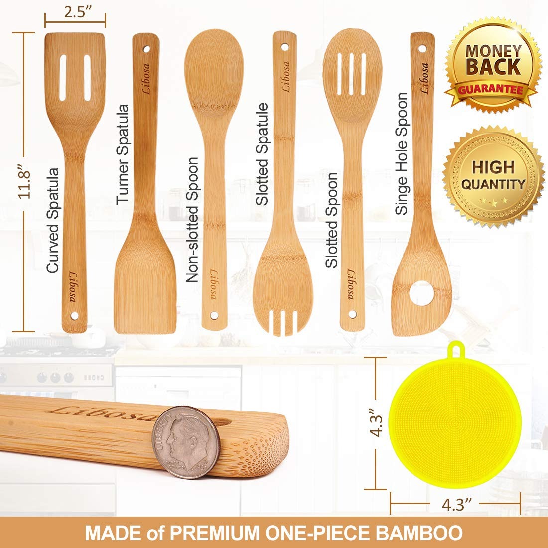 Set De 6utensilios De Cocina De Bambú Pzas Envio Gratis | Mercado Libre