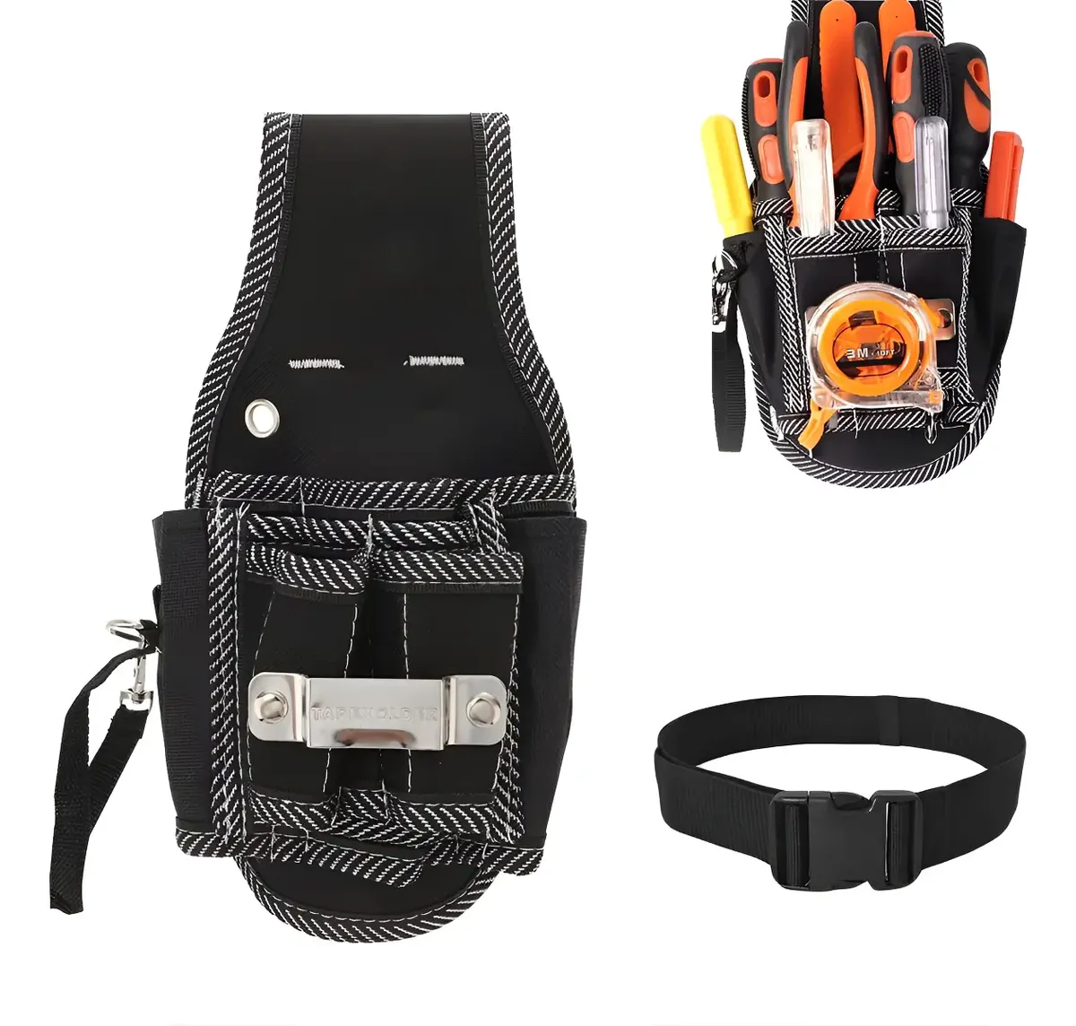 Bolsa Porta Ferramentas Eletricista Carpinteiro Com Cinto
