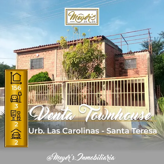 Venta Townhouse Urbanización Las Carolinas Santa Teresa Del Tuy 