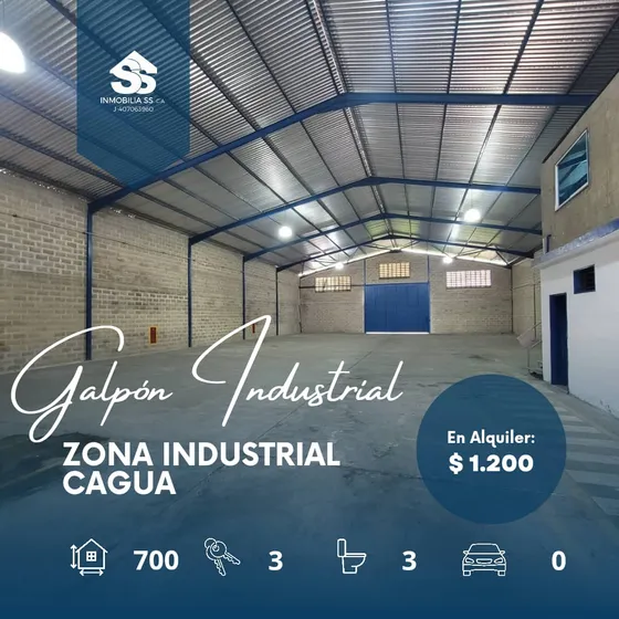 Se Alquila Bello Galpon En Conjunto Privado - Cagua, Zona Industrial