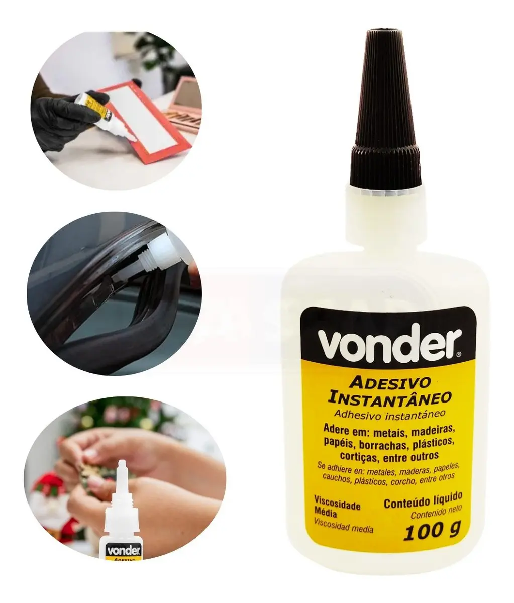 Cola Instantânea Cianoacrilato 100g (Vonder)