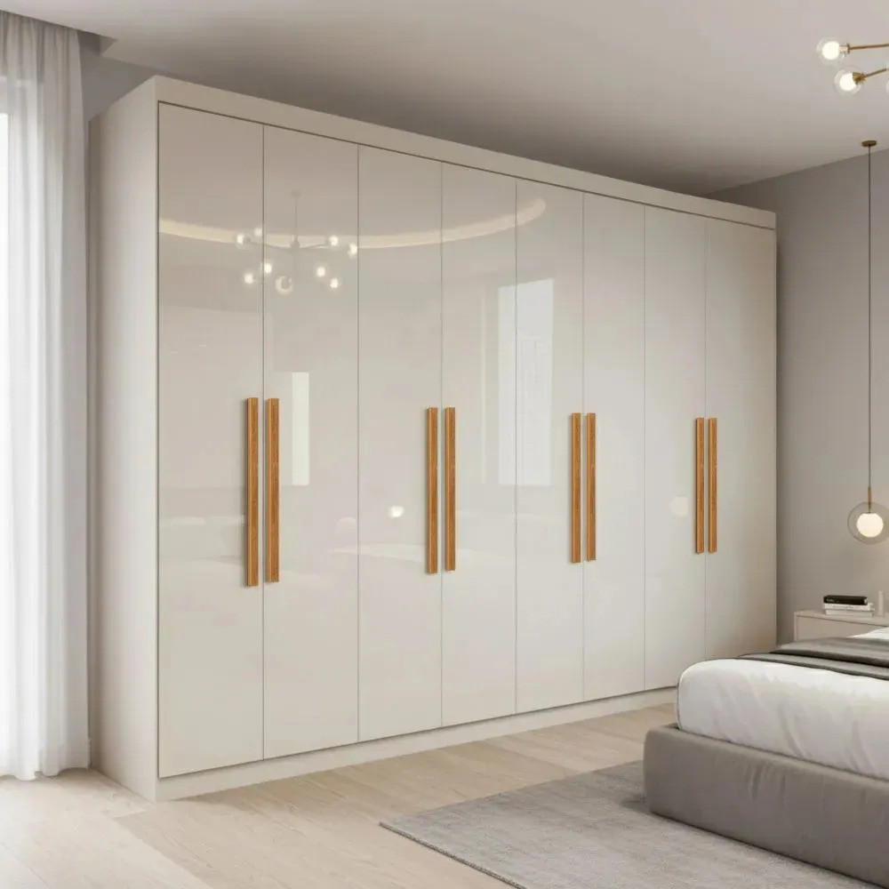 Guarda-Roupa Casal Paris 8 Portas 4 Gavetas Branco Guarda-Roupa Casal Paris 8 Portas 4 Gavetas Branco