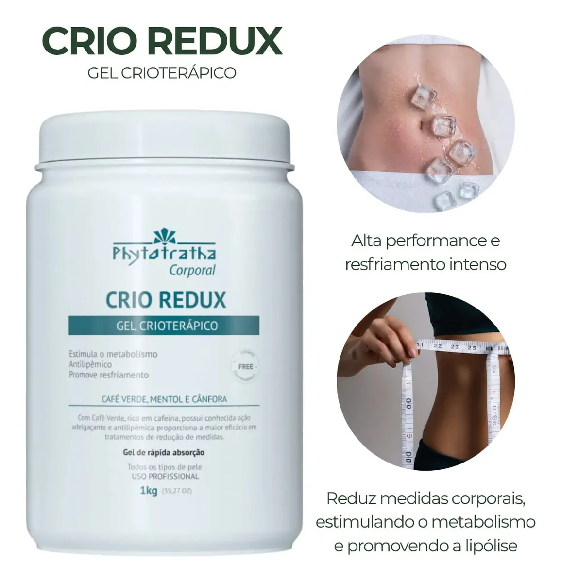 Gel Crioterápico 1 Kg - Crio Redux - Phytotratha
