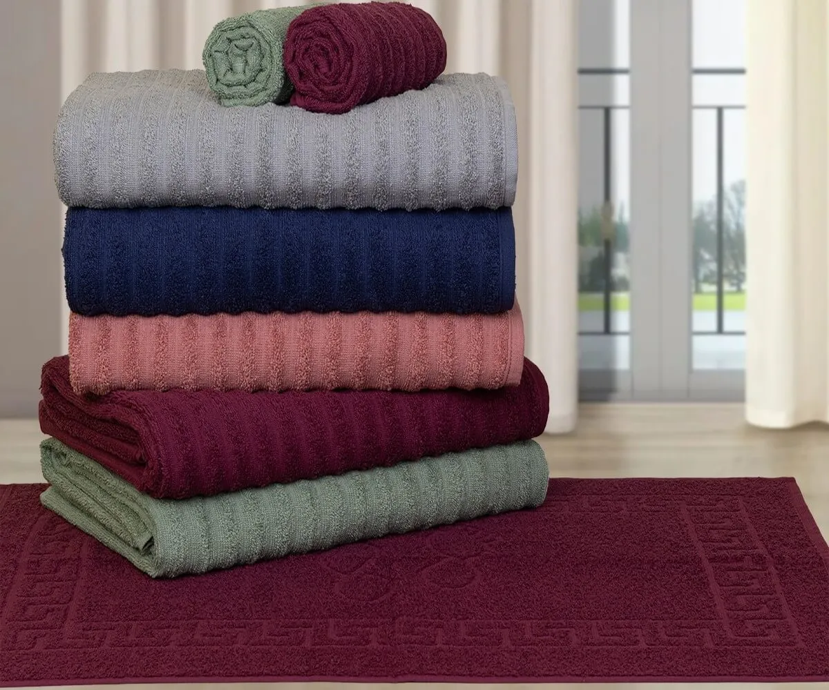 Jogo De Toalhas Fio Penteado Gigante Macias 4 Peças - Soft