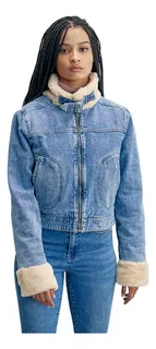 Chamarra levis mezclilla borrega mujer new arrivals