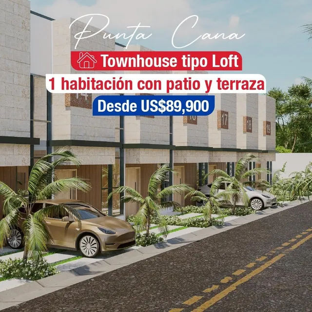 Punta Cana Proyecto De Townhouses Tipo Loft 