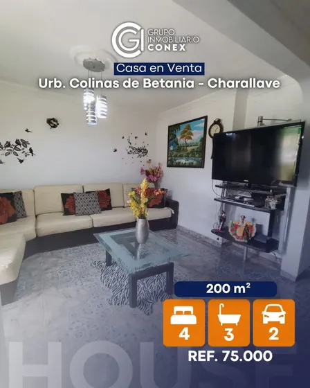 Se Vende Casa 200m2 4h/3b/2p Colinas De Betania 3015