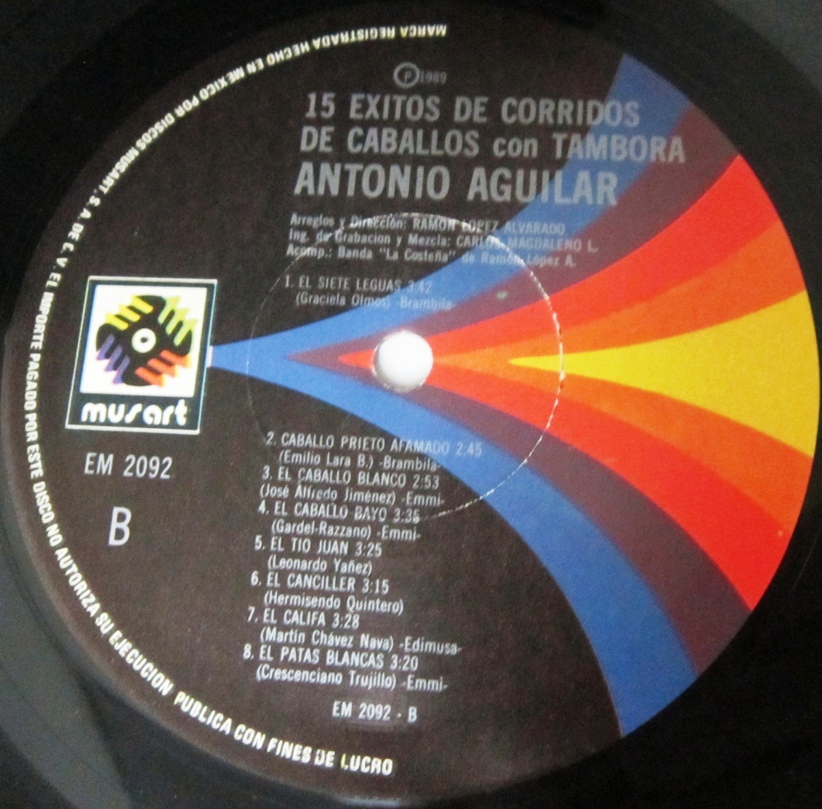Antonio Aguilar 15 Corridos De Caballos Con Tambora Lp Mercadolibre