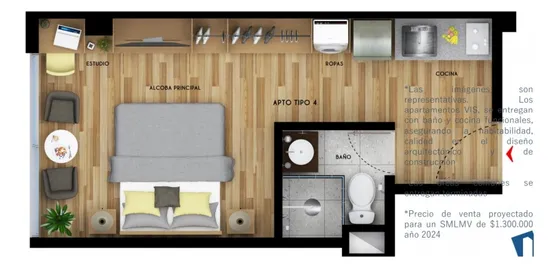 Apartaestudios En Venta En Santa Maria Del Lago Permite Airbnb