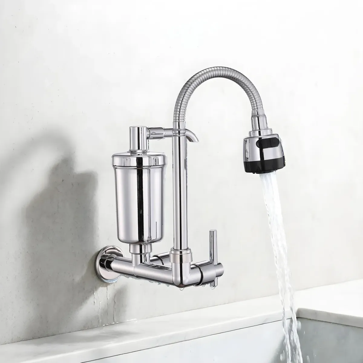 Torneira De Parede Com Filtro Para Cozinha Flexível Parede