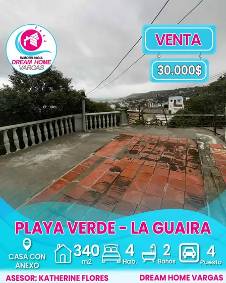 Casa Con Anexo En Venta  Playa Verde  La Guaira 