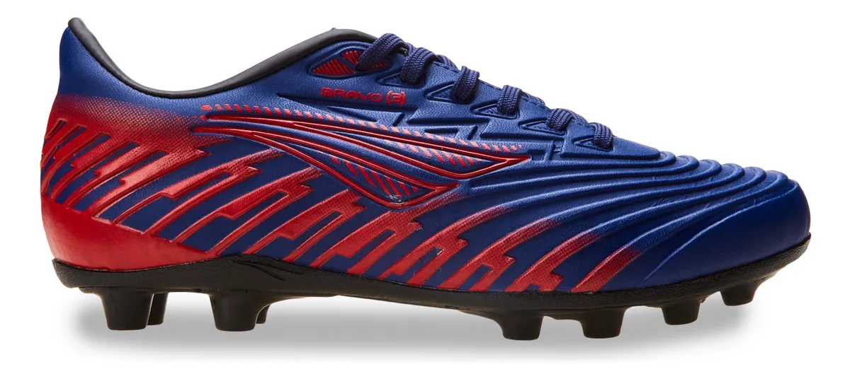 Chuteira De Campo Masculino Bravo Y-3.0 Solado Pvc Penalty Marinho-vermelho