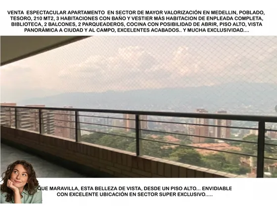 Venta Apartamento Medellín Poblado Tesoro Calera Lujo Luxury Exclusivo