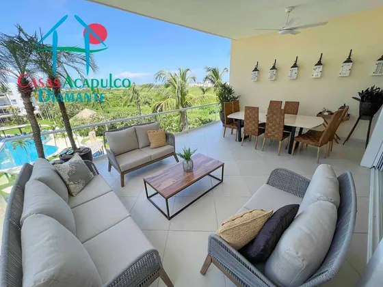 Cad Pacífico Diamante Timón Ph 2. Hermosa Terraza Con Vista A Las Albercas