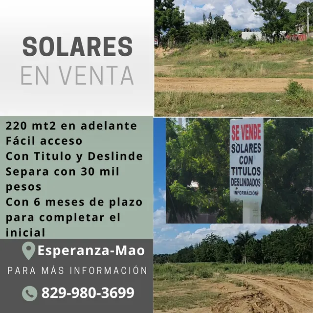 Se Vende Proyecto De Solares En Esperanza-mao,