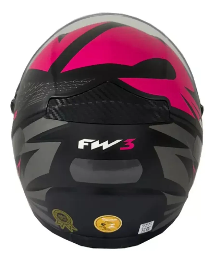 Capacete Moto Fw3 Gt2 Tamanho 60 Cor Rosa — foto 5