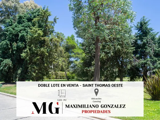 Doble Lote En Venta - Saint Thomas Oeste
