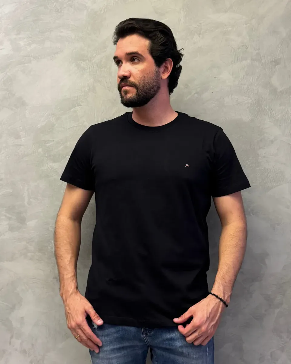 Camiseta Aramis Masculino Básica Preta Casual