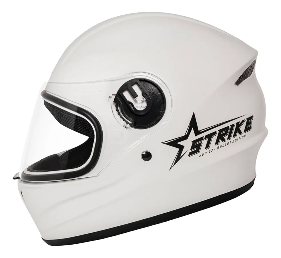 Capacete Moto Fechado Taurus Joy23 Strike Branco Brilhante — foto 3