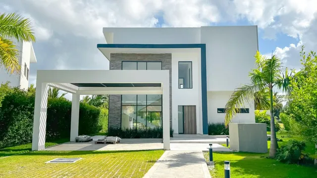 Villa Disponible Para Entrega Inmediata En Punta Cana, Cocotal, 3 Habitaciones, 2niveles, Con Aire, Estufa, Horno