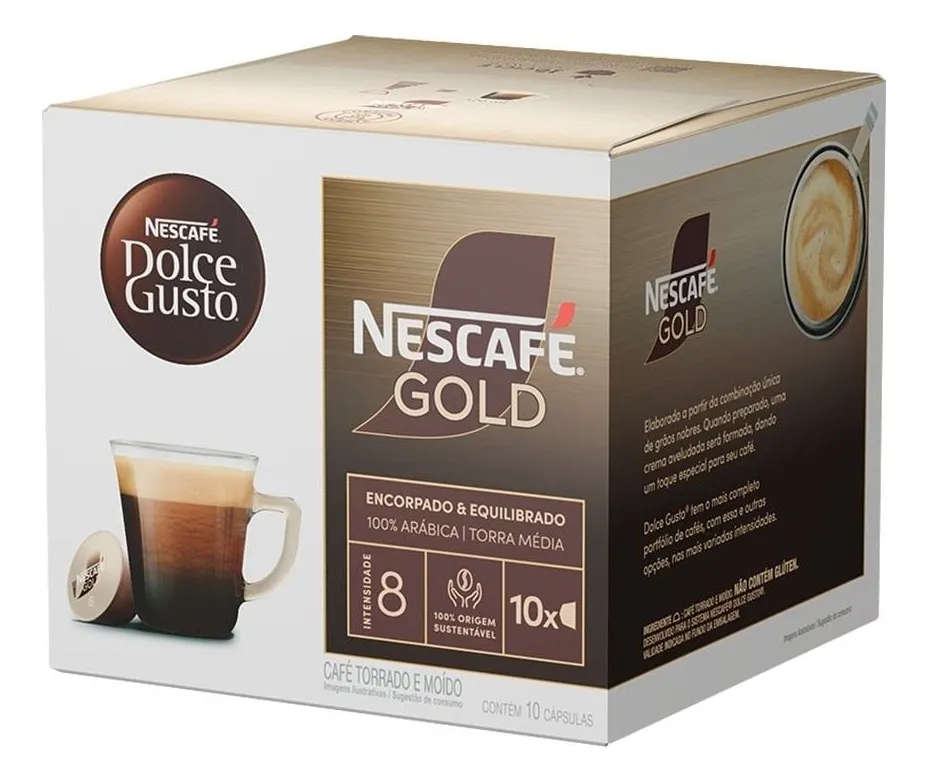 Cápsula de café Nescafé GOLD Dolce Gusto pronta para uso