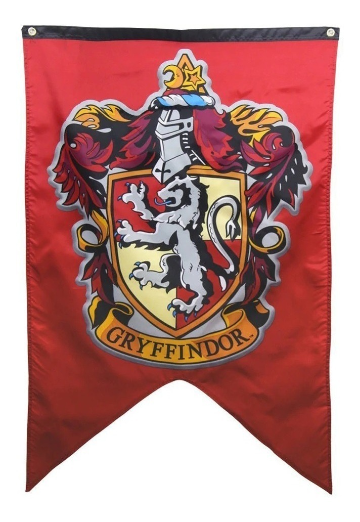 Kit Bandeiras Hogwarts Harry Potter Todas As Casas 125cm Frete grátis
