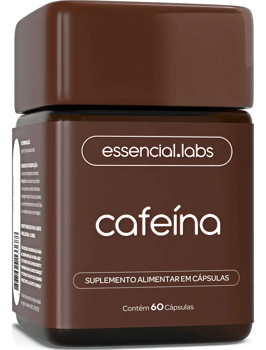 CAFEÍNA 100% PURA 200mg por Cápsula - 60 Cápsulas - Termogênico com Fórmula Concentrada para a Máxima Absorção