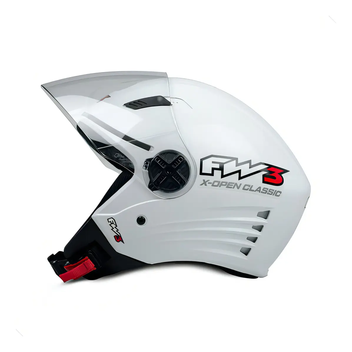 Capacete Fw3 Para Moto X Open Classic Tamanho 60 Cor Branco — foto 2