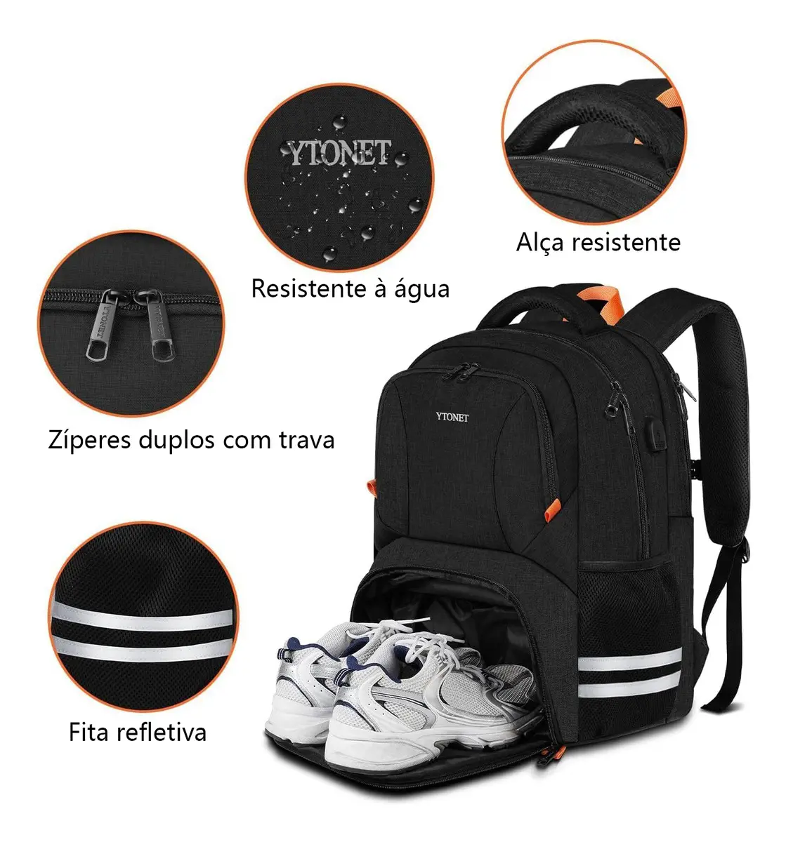 Kit 2 Malas de Viagem – 10 e 23 Kg, Padrão ANAC, Cadeado com Senha, Apoio Lateral e Rodas 360° -Emborrachadas
