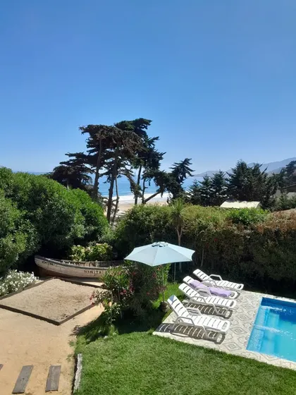 Casa Amoblada, 6d, 4b + Servicio, Piscina Y Vista Al Mar
