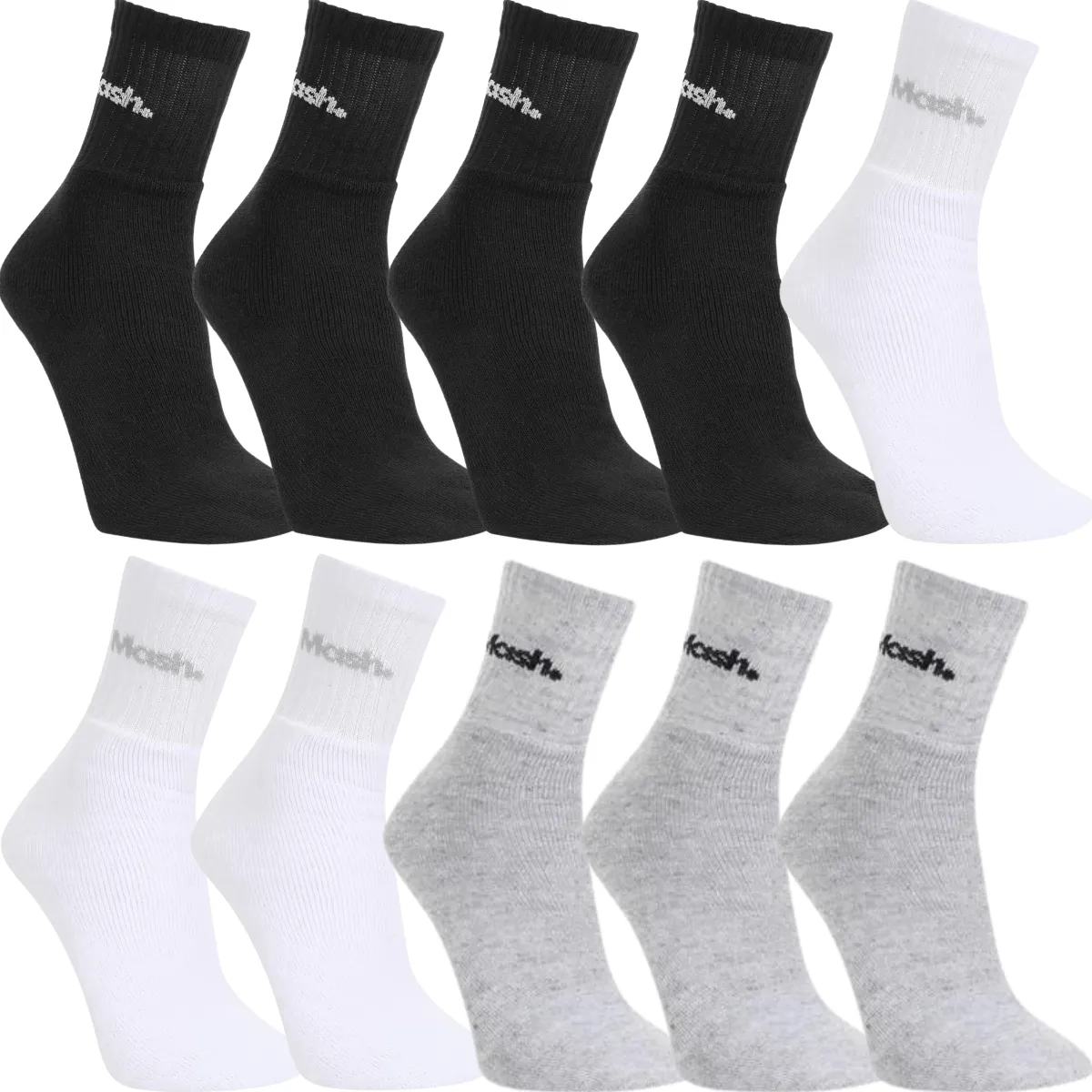 Kit De 10 Pares Meias Mash | Cano Médio