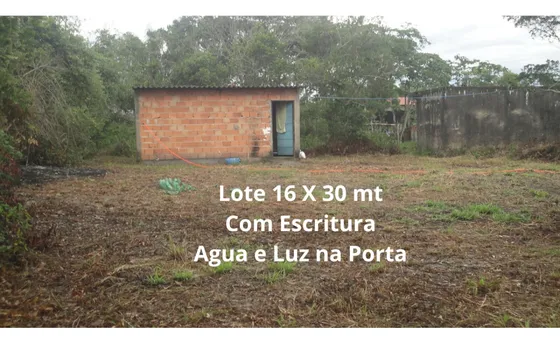 Terreno Em Itanhaém 16x30m - Excelente Para Transformar Em 02 Lotes E Dividir Com Familiar