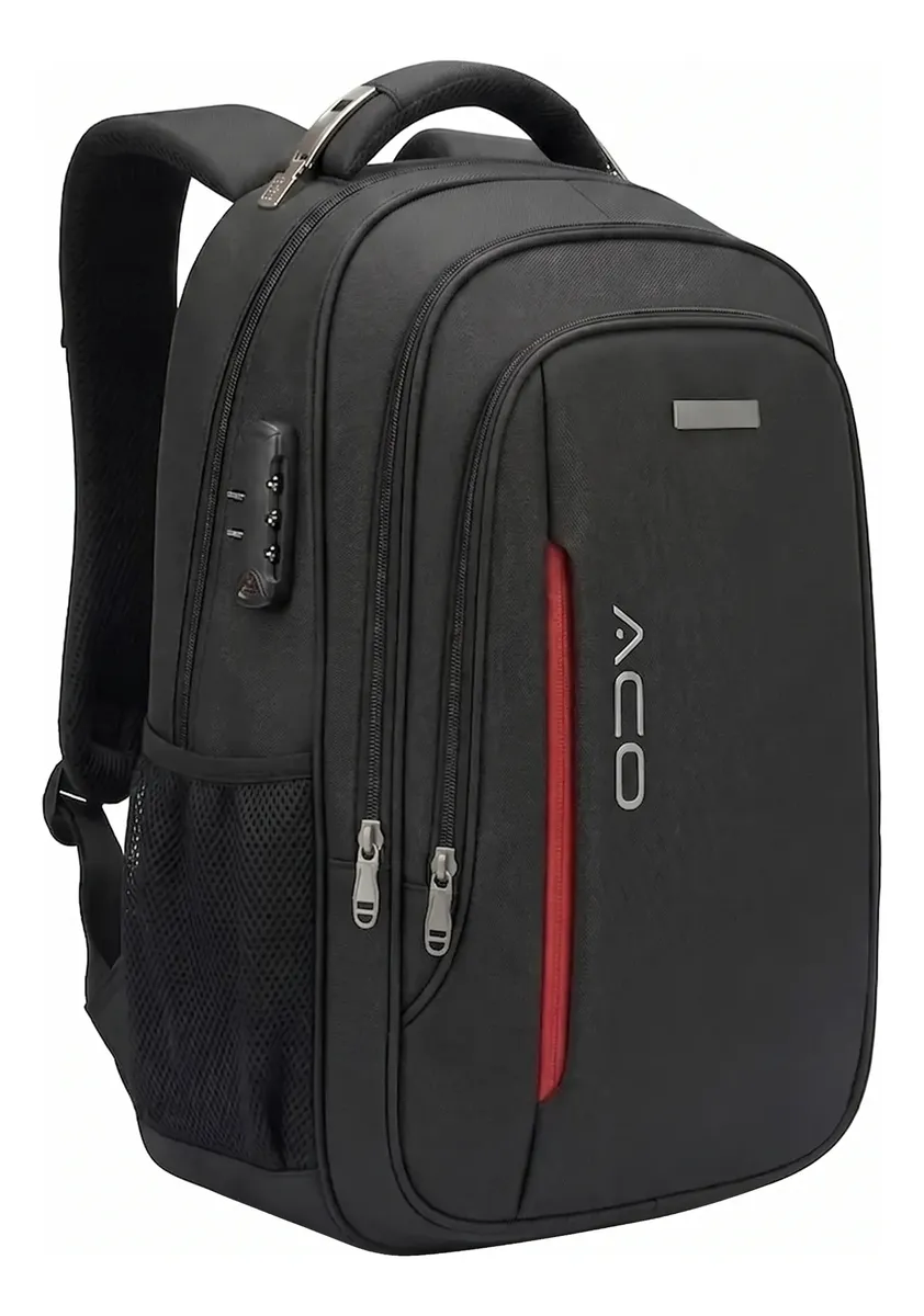 Mochila notebook executiva antifurto USB 35L preta impermeável e resistente, ideal para faculdade, trabalho e volta às aulas