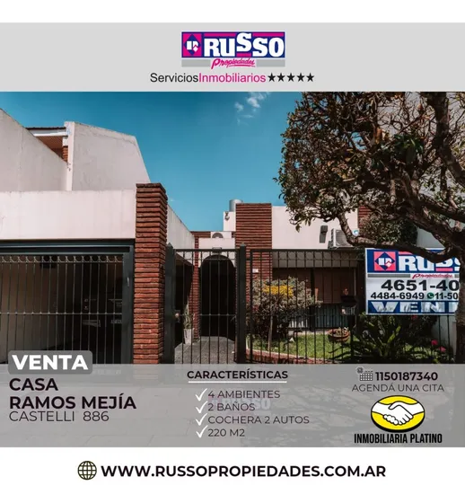 Venta Casa 4 Ambientes Ramos Mejia