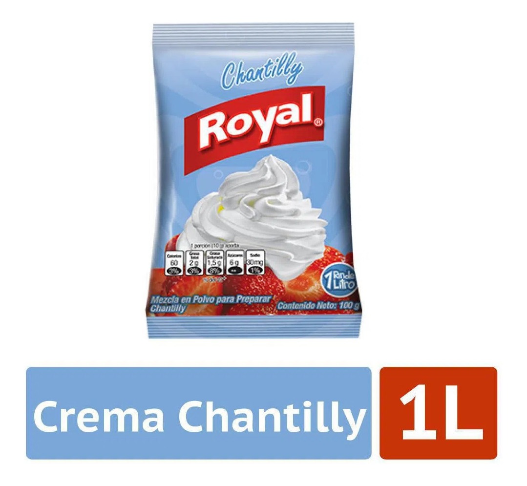 Chantilly Royal Mezcla En Polvo Para Preparar Crema Chant | Mercado Libre