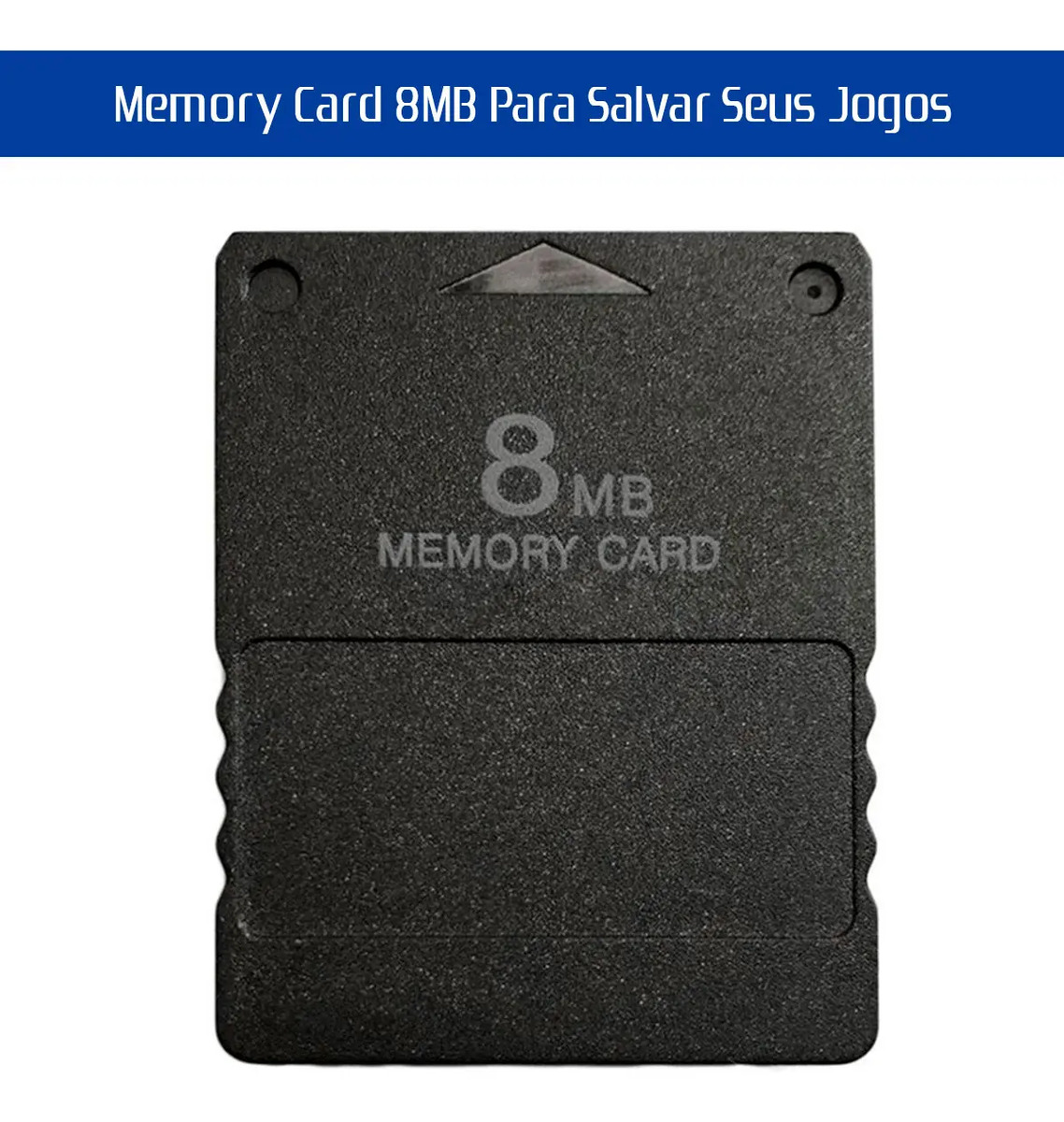 Console PS2 Slim preto com cabos, controle e memory card (recondicionado)