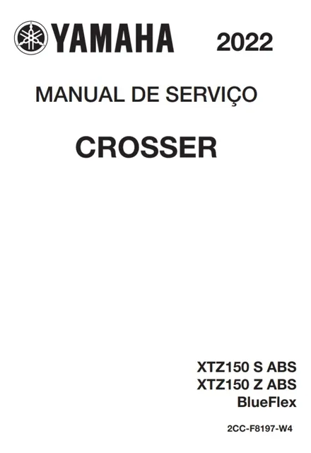 Manual Serviços Crosser 150 2022 A 2024 Yamaha
