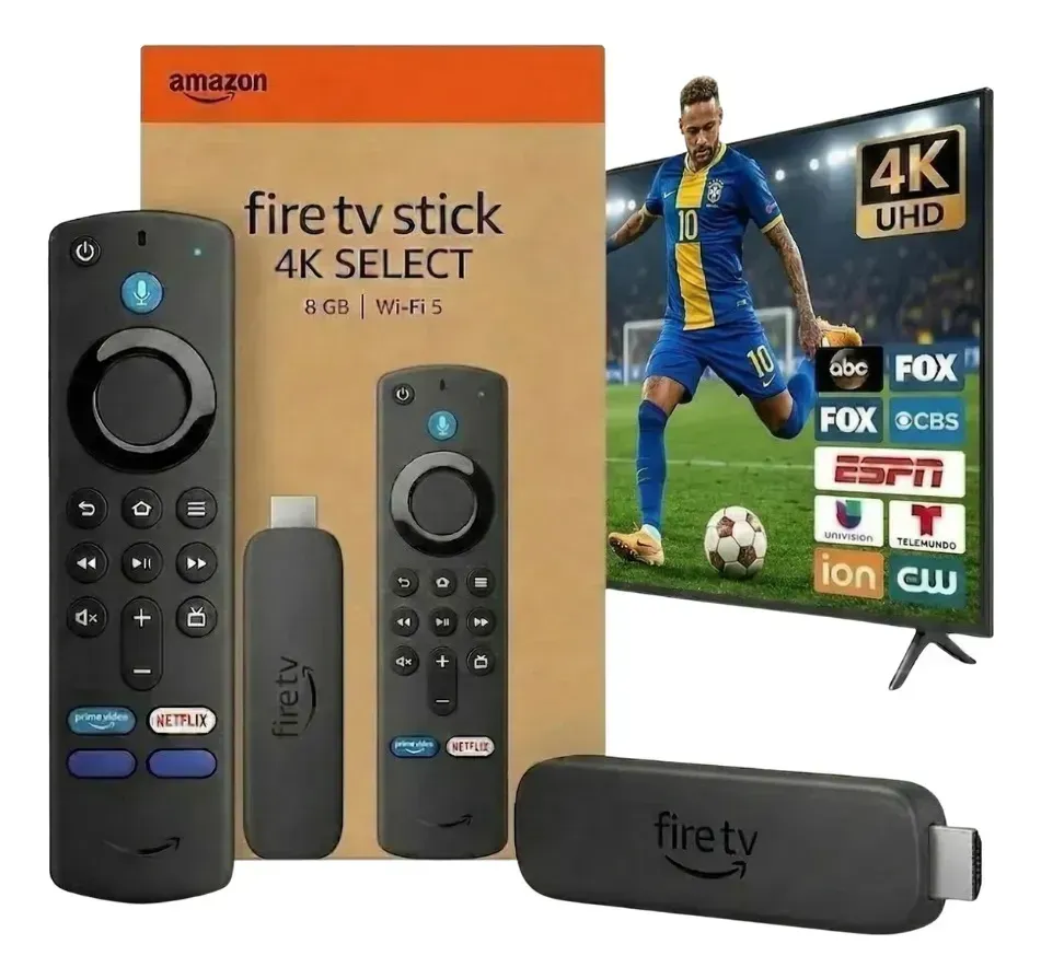 Amazon Firetv Stick 4k Stick Wi-fi-6 Com Alexa Por Voz Preto