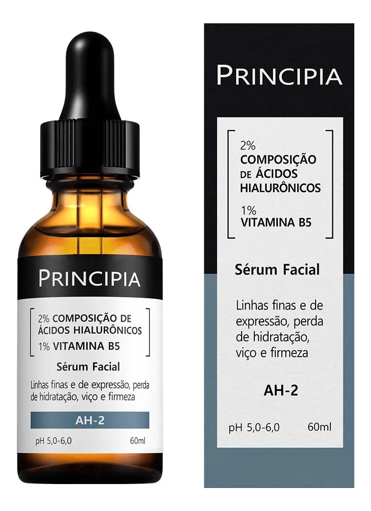 Sérum principia 2% ácidos hialurônicos + vitamina b5 60ml todo tipo de pele dia/noite