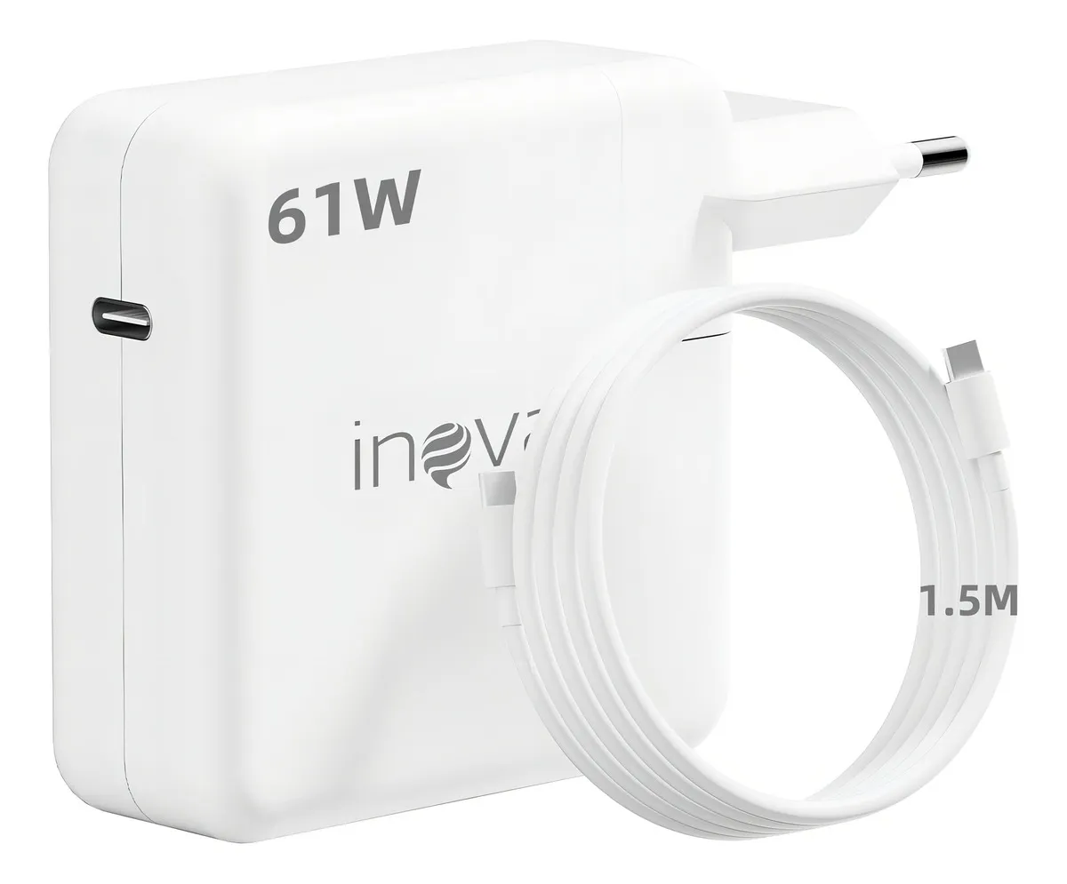 Fonte Notebook Macbook 61W - Conector USB-C, INOVA CAR-13017