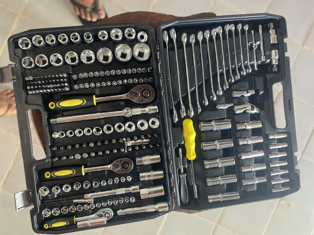 Jogo Soquetes Catracas Ferramentas Kit Chave 216 Peças Completa