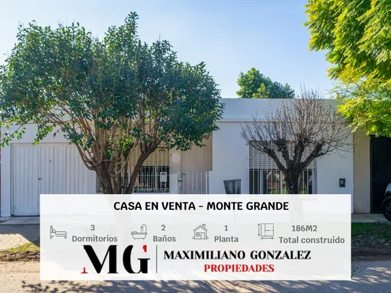 Casa Venta, 3 Ambientes - Monte Grande