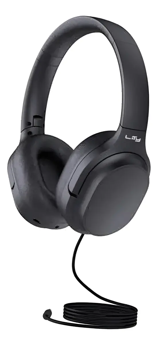 Fone De Ouvido Over-ear Lity H09p Com Fio P2 Estudo E Lazer Preto